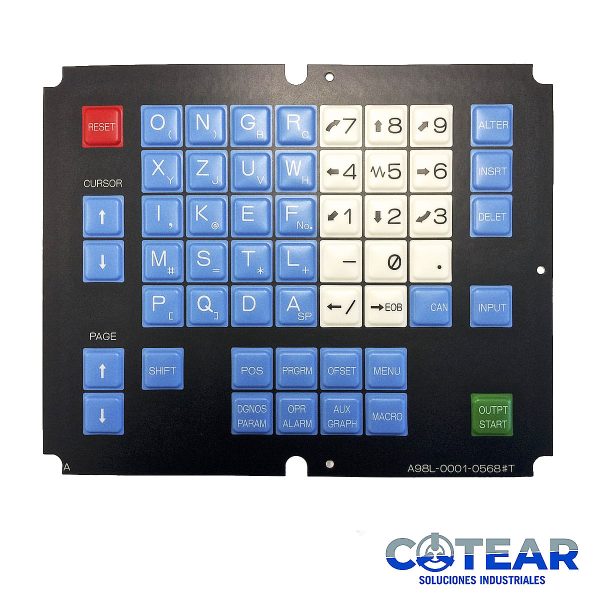 Membrana keysheet Teclado A98L-0001-568#T P/ Fanuc